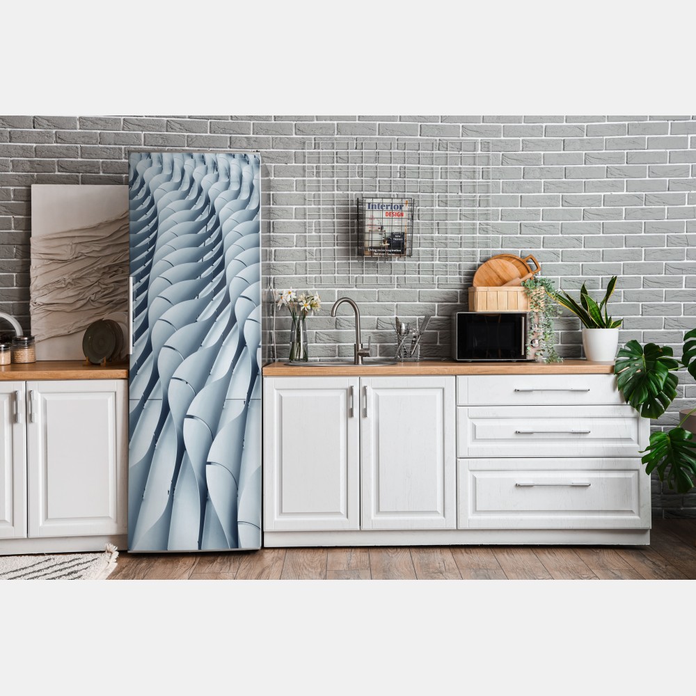 Naklejka na lodówkę abstrakcyjny wzór fasady architektonicznej – Wallissimo® Naklejka na lodówkę abstrakcyjny wzór fasady architektonicznej – Wallissimo®