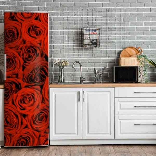 Naklejka na lodówkę kolorowy abstrakcyjny portret twarzy – Wallissimo®