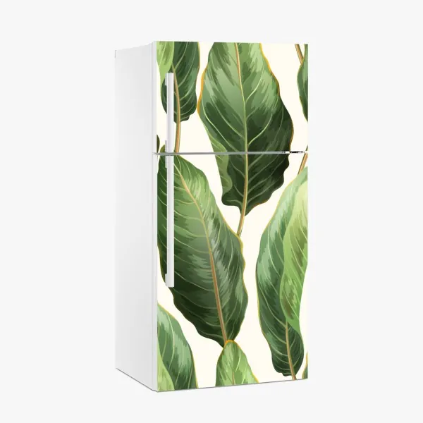 Naklejka na lodówkę złoty zachód słońca nad górami – Wallissimo®