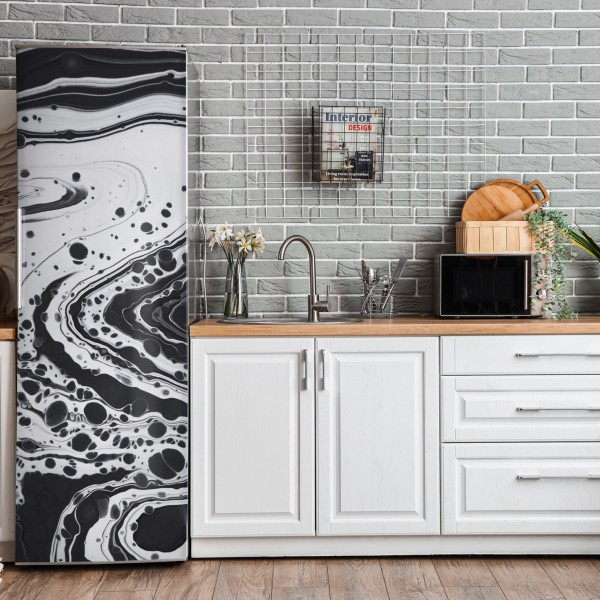 Naklejka na lodówkę zabawny wzór gepardów na turkusowym tle – Wallissimo®