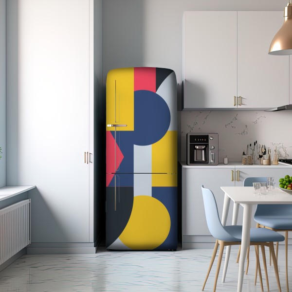 Naklejka na lodówkę żywa geometryczna kompozycja – Wallissimo® Naklejka na lodówkę żywa geometryczna kompozycja – Wallissimo®