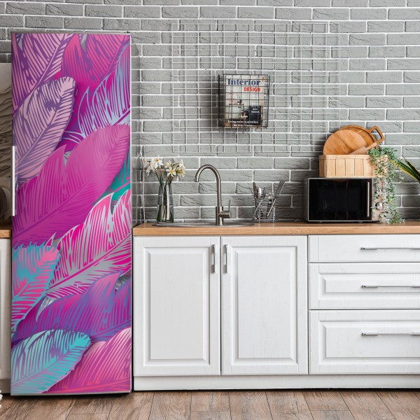 Naklejka na lodówkę zabawny wzór z zebrami – Wallissimo®