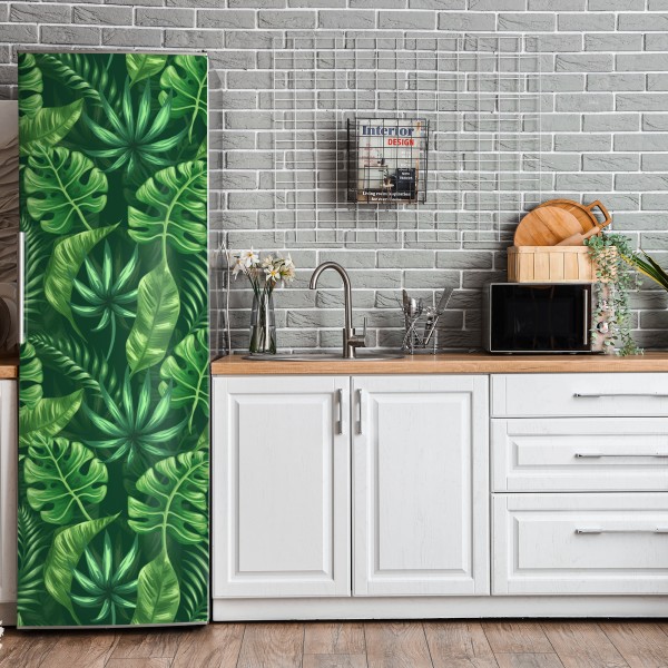 Naklejka na lodówkę zielona tekstura marmuru – Wallissimo®