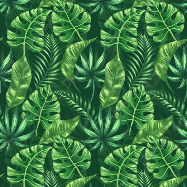 Naklejka na lodówkę tropikalny wzór z liśćmi monstery – Wallissimo® Naklejka na lodówkę tropikalny wzór z liśćmi monstery – Wallissimo®