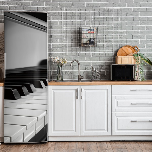 Naklejka na lodówkę spokojny kwiatowy profil z falującymi włosami – Wallissimo®