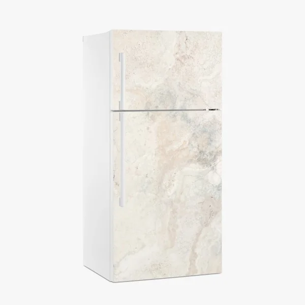 Naklejka na lodówkę miękka beżowa tekstura marmuru