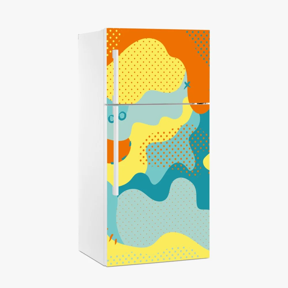 Naklejka na lodówkę żywy abstrakcyjny motyw pop-art – Wallissimo® Naklejka na lodówkę żywy abstrakcyjny motyw pop-art – Wallissimo®