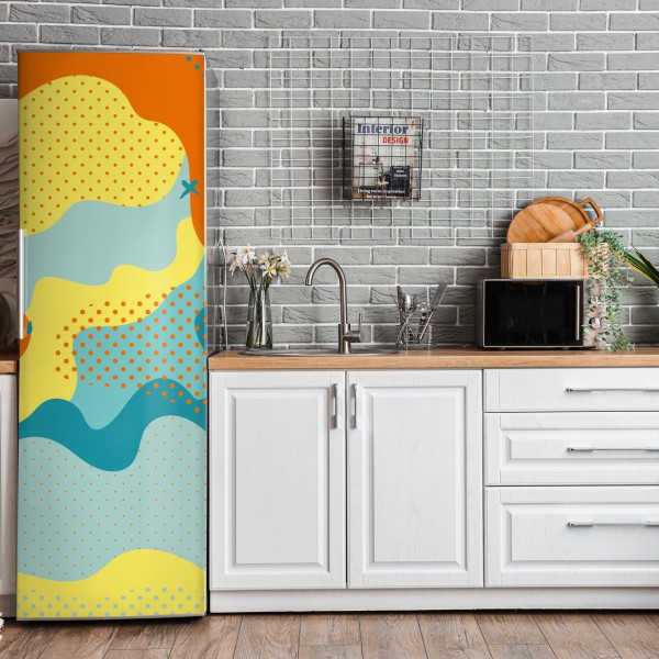 Naklejka na lodówkę czarna faktura marmuru – Wallissimo®