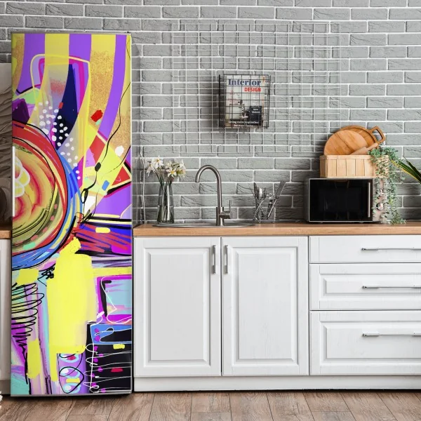 Naklejka na lodówkę monochromatyczna tekstura marmuru – Wallissimo®