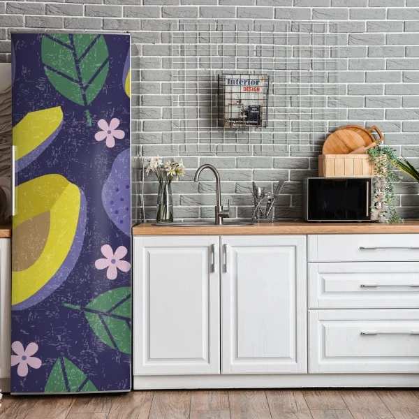 Naklejka na lodówkę elegancki portret w czerwonej sukni – Wallissimo®