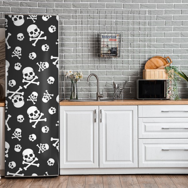 Naklejka na lodówkę delikatny różany wzór w pastelowych odcieniach – Wallissimo®