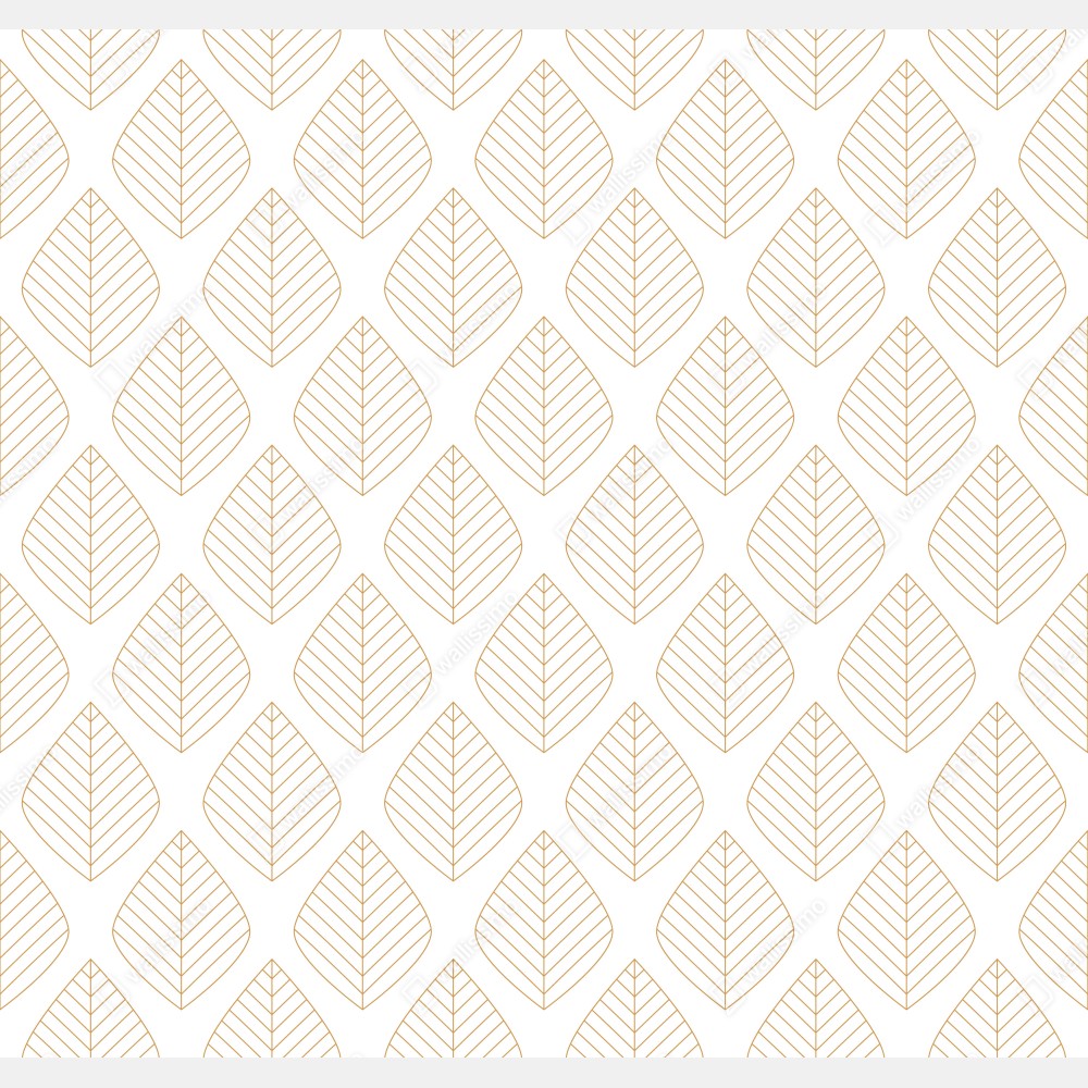 Naklejka na lodówkę elegancki złoty geometryczny wzór liści – Wallissimo® Naklejka na lodówkę elegancki złoty geometryczny wzór liści – Wallissimo®