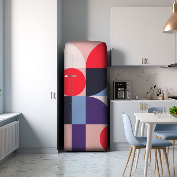 Naklejka na lodówkę geometryczna pastelowa kompozycja – Wallissimo® Naklejka na lodówkę geometryczna pastelowa kompozycja – Wallissimo®