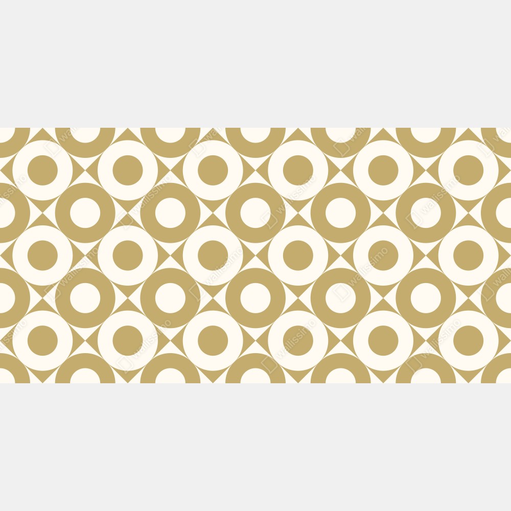 Naklejka na lodówkę złoty geometryczny wzór z kołami – Wallissimo® Naklejka na lodówkę złoty geometryczny wzór z kołami – Wallissimo®