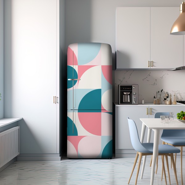 Naklejka na lodówkę pastelowa geometryczna mozaika – Wallissimo® Naklejka na lodówkę pastelowa geometryczna mozaika – Wallissimo®