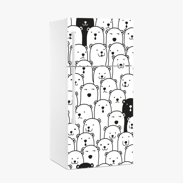 Naklejka na lodówkę delikatne zbliżenie nasion dmuchawca czarno-białe – Wallissimo®