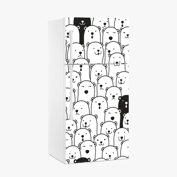 Naklejka na lodówkę tropikalny wzór strelicji – Wallissimo®