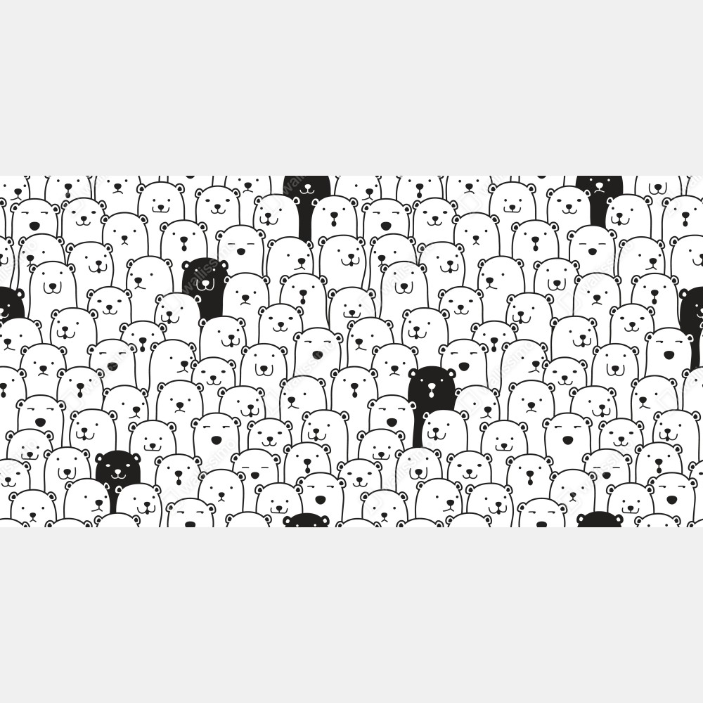 Naklejka na lodówkę uroczy wzór z misiami – Wallissimo® Naklejka na lodówkę uroczy wzór z misiami – Wallissimo®