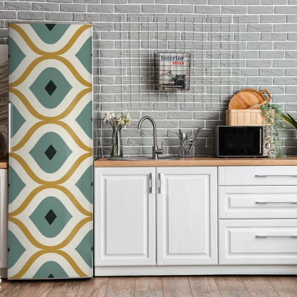 Naklejka na lodówkę czarny marmur z żyłami – Wallissimo®