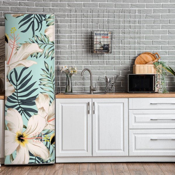 Naklejka na lodówkę czarny marmur z żyłami – Wallissimo®