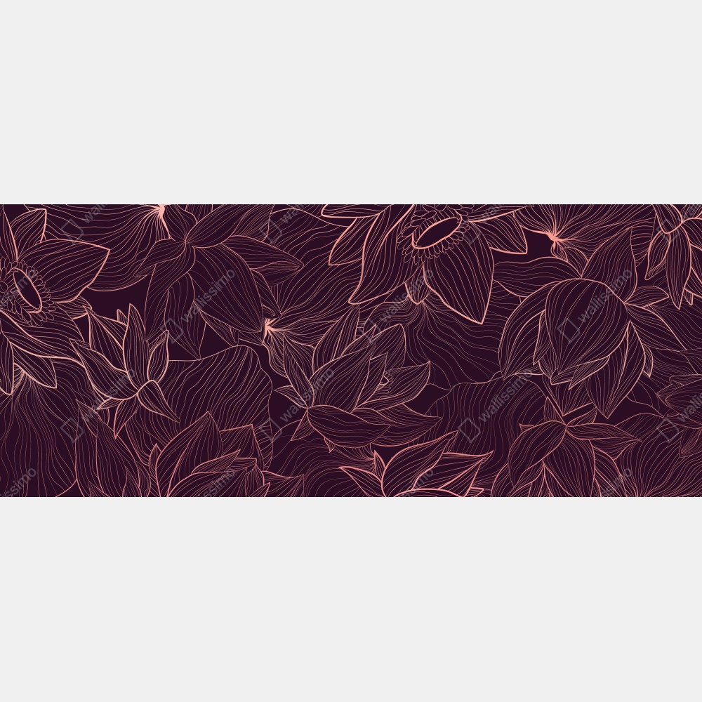 Naklejka na lodówkę elegancki różowy wzór kwiatowy – Wallissimo® Naklejka na lodówkę elegancki różowy wzór kwiatowy – Wallissimo®