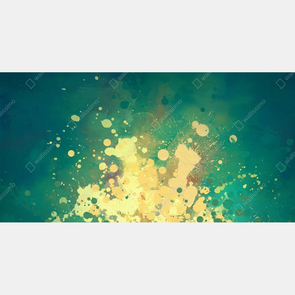 Naklejka na lodówkę turkusowy wybuch akwareli abstrakcja – Wallissimo® Naklejka na lodówkę turkusowy wybuch akwareli abstrakcja – Wallissimo®