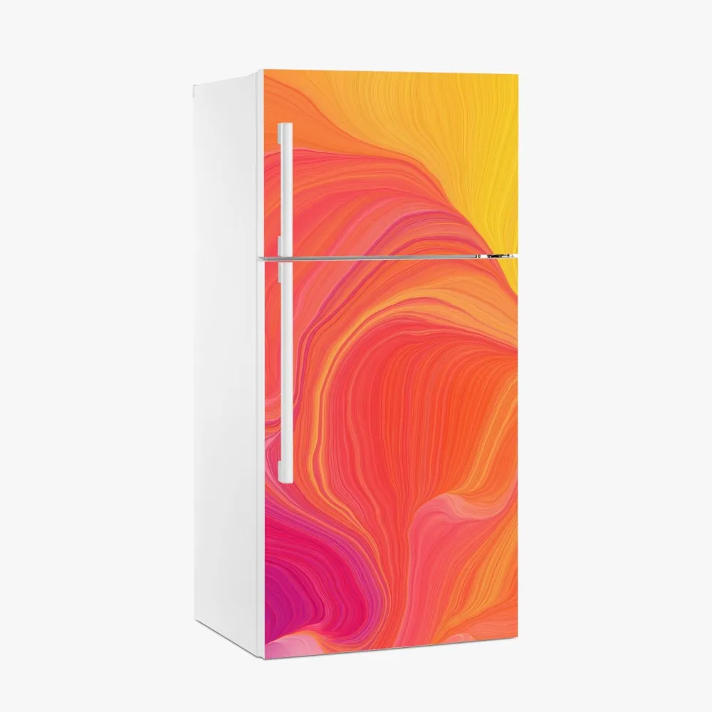 Naklejka na lodówkę żywe falujące kolory – Wallissimo® Naklejka na lodówkę żywe falujące kolory – Wallissimo®