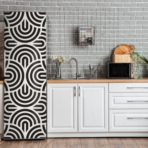 Naklejka na lodówkę tropikalny wzór strelicji – Wallissimo®