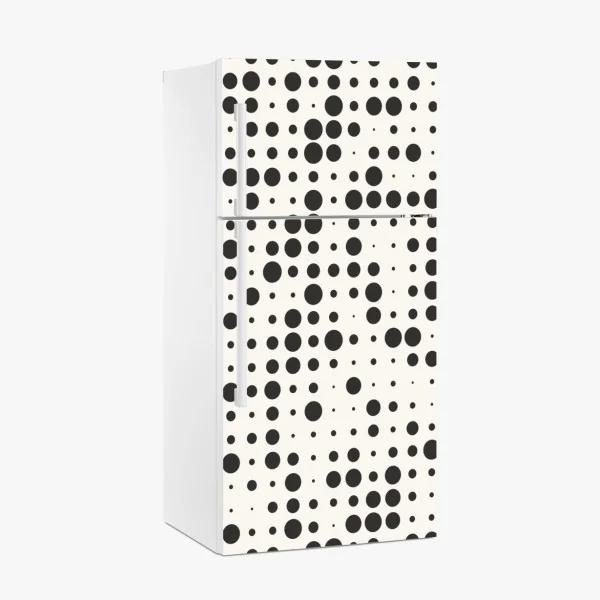 Naklejka na lodówkę turkusowo-złota abstrakcja płynna – Wallissimo®