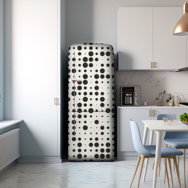 Naklejka na lodówkę minimalistyczny wzór kropek – Wallissimo® Naklejka na lodówkę minimalistyczny wzór kropek – Wallissimo®