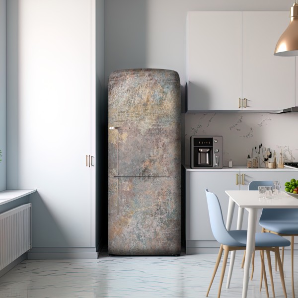 Naklejka na lodówkę subtelna teksturowana abstrakcja w ciepłych neutralnych tonach – Wallissimo® Naklejka na lodówkę subtelna teksturowana abstrakcja w ciepłych neutralnych tonach – Wallissimo®