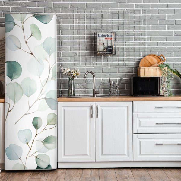 Naklejka na lodówkę zabawny tropikalny wzór geometryczny – Wallissimo®