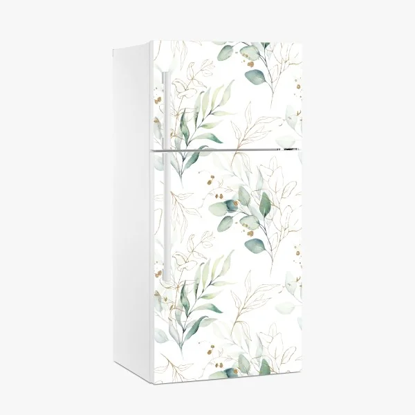 Naklejka na lodówkę miękki wzór eukaliptusa w akwareli