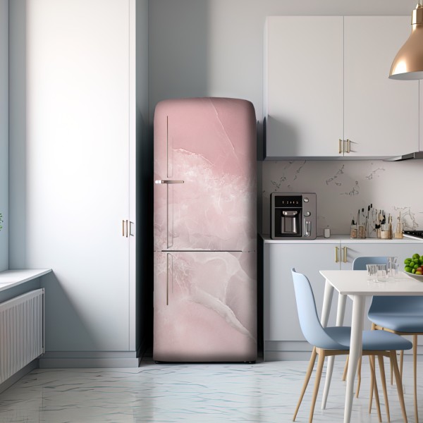 Naklejka na lodówkę delikatna różowa tekstura marmuru – Wallissimo® Naklejka na lodówkę delikatna różowa tekstura marmuru – Wallissimo®