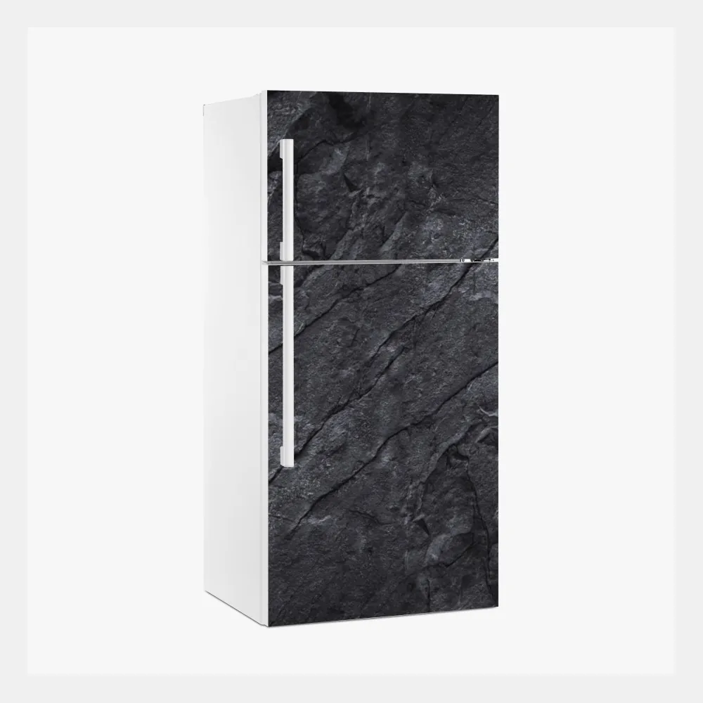 Naklejka na lodówkę ciemna tekstura kamienia – Wallissimo® Naklejka na lodówkę ciemna tekstura kamienia – Wallissimo®