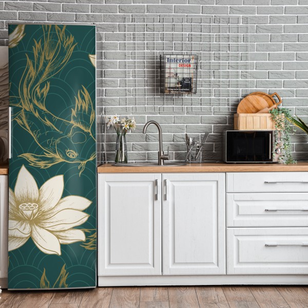 Naklejka na lodówkę wibrujący fioletowy bukiet kwiatów – Wallissimo®