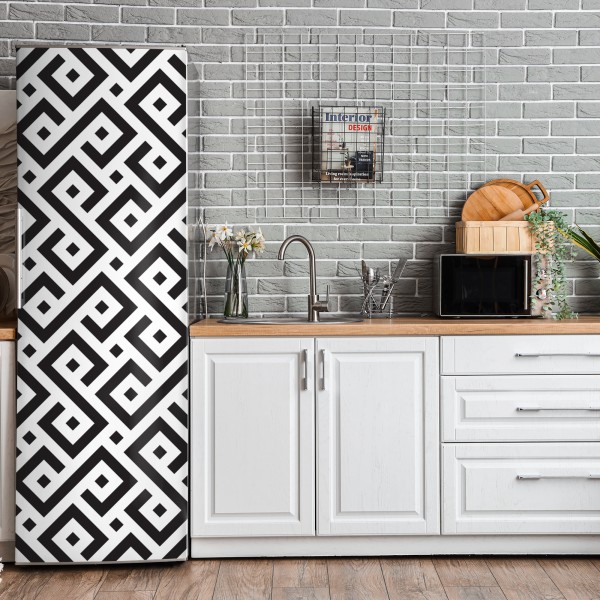 Naklejka na lodówkę czarna faktura marmuru – Wallissimo®