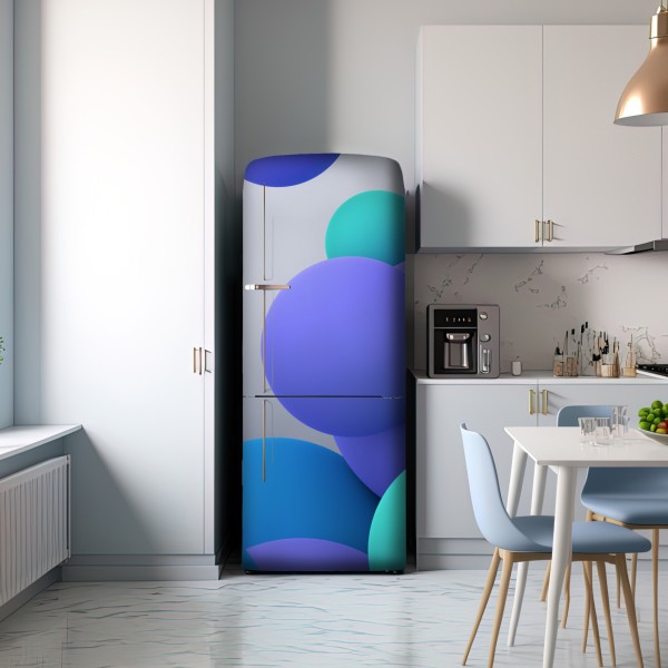 Naklejka na lodówkę kolorowe pływające kule 3d abstrakcja – Wallissimo® Naklejka na lodówkę kolorowe pływające kule 3d abstrakcja – Wallissimo®