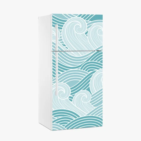 Naklejka na lodówkę biały marmur ze złotymi żyłkami – Wallissimo®