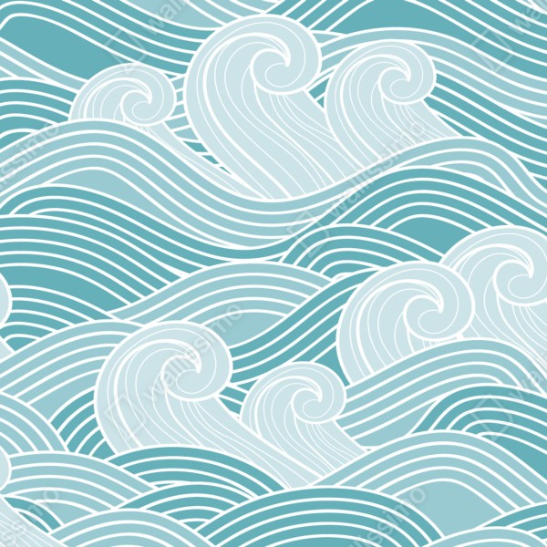 Naklejka na lodówkę spokojny turkusowy wzór fal – Wallissimo® Naklejka na lodówkę spokojny turkusowy wzór fal – Wallissimo®