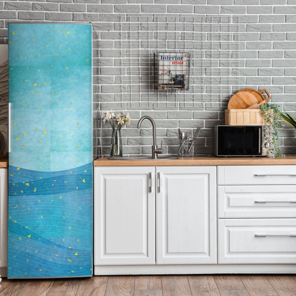 Naklejka na lodówkę szara betonowa tekstura ściany – Wallissimo®