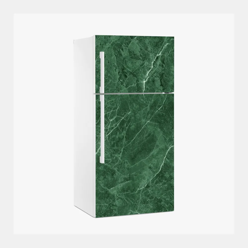 Naklejka na lodówkę zielona tekstura marmuru – Wallissimo® Naklejka na lodówkę zielona tekstura marmuru – Wallissimo®