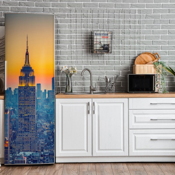 Naklejka na lodówkę spokojne monochromatyczne jezioro z odbiciami – Wallissimo®