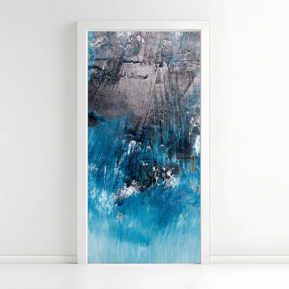 Naklejka na drzwi głęboka niebieska tekstura abstrakcyjna – Wallissimo® Naklejka na drzwi głęboka niebieska tekstura abstrakcyjna – Wallissimo®