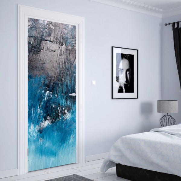 Naklejka na drzwi słoneczna łąka o zmierzchu – Wallissimo®