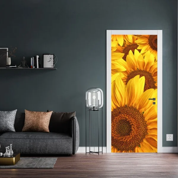 Naklejka na drzwi minimalistyczne geometryczne wnętrze z świetlikiem – Wallissimo®