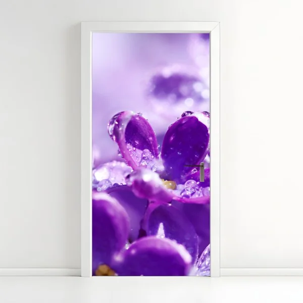 Naklejka na drzwi złote tropikalne liście – Wallissimo®