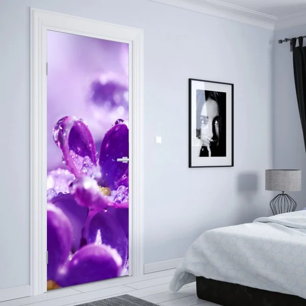 Naklejka na drzwi złote tropikalne liście – Wallissimo®