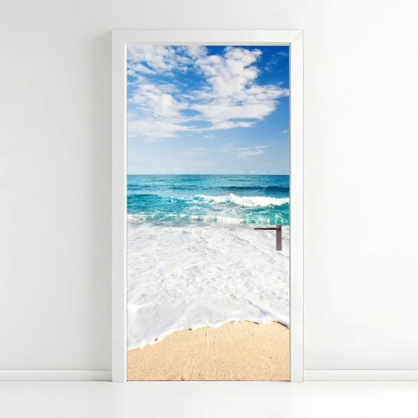 Naklejka na drzwi minimalistyczne geometryczne wnętrze z świetlikiem – Wallissimo®