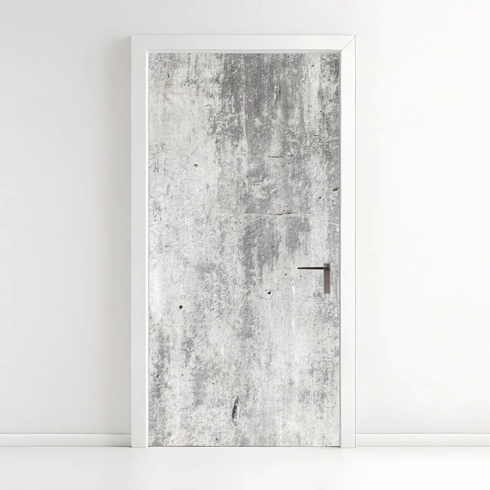 Naklejka na drzwi surowa tekstura betonowej ściany – Wallissimo® Naklejka na drzwi surowa tekstura betonowej ściany – Wallissimo®